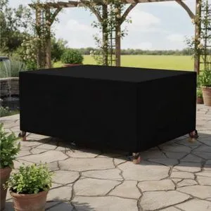 Black Waterproof Outdoor Patio Table Cover,with Drawstring, 4 Corner Buckles, Storage Bag & OPP Bag for Garden Patio Furniture Protection Black Waterproof Outdoor Patio Table Cover,with Drawstring, 4 Corner Buckles, Storage Bag & OPP Bag for Garden Patio Furniture Protection
