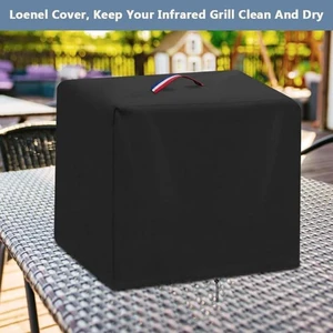 Black Tabletop Infrared Grill Cover, HeavyDuty Oxford Fabric Outdoor Countertop BBQ Grill Protector with Top Handle and Drawstring Black Tabletop Infrared Grill Cover, HeavyDuty Oxford Fabric Outdoor Countertop BBQ Grill Protector with Top Handle and Drawstring