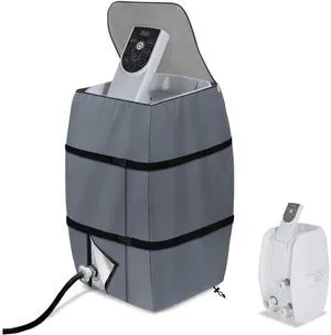 Grey Hot Tub SPA Heater Pump Cover, HeavyDuty Oxford Fabric Outdoor Water Therapy Circulation Pump Protector with Mesh Zipper Top Grey Hot Tub SPA Heater Pump Cover, HeavyDuty Oxford Fabric Outdoor Water Therapy Circulation Pump Protector with Mesh Zipper Top