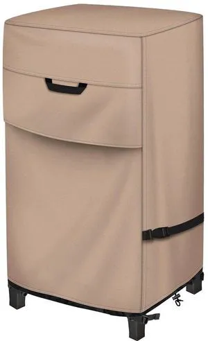 Khaki Electric Smoker Cover, HeavyDuty Oxford Fabric Outdoor Vertical Electric Smoker Waterproof UVResistant Protector Khaki Electric Smoker Cover, HeavyDuty Oxford Fabric Outdoor Vertical Electric Smoker Waterproof UVResistant Protector