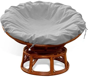 Grey Round Cushion Cover, HeavyDuty Oxford Fabric Waterproof UVResistant Outdoor Papasan Chair Cushion Protector with Drawstrings Grey Round Cushion Cover, HeavyDuty Oxford Fabric Waterproof UVResistant Outdoor Papasan Chair Cushion Protector with Drawstrings