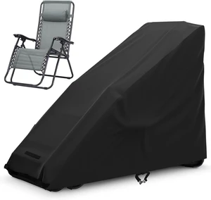 Black Stackable Folding Chair Cover, HeavyDuty Oxford Fabric Waterproof UVResistant Outdoor Stacked Folding Lounge Chair Protector Black Stackable Folding Chair Cover, HeavyDuty Oxford Fabric Waterproof UVResistant Outdoor Stacked Folding Lounge Chair Protector