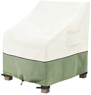 Beige And Green Outdoor Patio Chair Cover, HeavyDuty Oxford Fabric Waterproof UVResistant Single Patio Chair Protector with Side Storage Pocket Beige And Green Outdoor Patio Chair Cover, HeavyDuty Oxford Fabric Waterproof UVResistant Single Patio Chair Protector with Side Storage Pocket