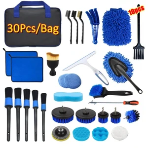 40Pcs Blue Auto Detailing Cleaning Kit, Car Cleaning Brush Set with Wheel Hub Brush, Air Vent Brush, Sponge Polishing Pads and Portable Storage Tote Bag 40Pcs Blue Auto Detailing Cleaning Kit, Car Cleaning Brush Set with Wheel Hub Brush, Air Vent Brush, Sponge Polishing Pads and Portable Storage Tote Bag