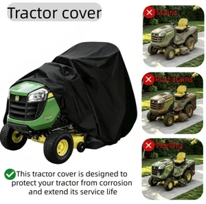 Heavy-Duty 420D Polyester Lawn Mower Cover, Waterproof & UV Resistant Outdoor Protector, Black, Easy Installation, Fits Lawn Mower Decks Up to 54 Inches, Lawn Mower Accessories Heavy-Duty 420D Polyester Lawn Mower Cover, Waterproof & UV Resistant Outdoor Protector, Black, Easy Installation, Fits Lawn Mower Decks Up to 54 Inches, Lawn Mower Accessories
