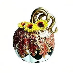 Charming Resin Pumpkin Ornament, Black White Plaid Pumpkin Tabletop Decor, Multipurpose Indoor Outdoor Home Centerpiece for Halloween Thanksgiving Fall Decor Charming Resin Pumpkin Ornament, Black White Plaid Pumpkin Tabletop Decor, Multipurpose Indoor Outdoor Home Centerpiece for Halloween Thanksgiving Fall Decor