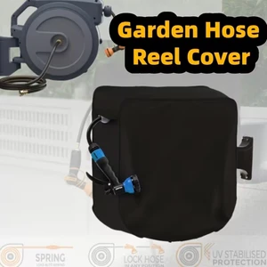 Square Garden Hose Reel Cover, Wall Mount Retractable Hose Reel Protective Cover, Thickened Wear-resistant Outdoor Cover, Easy Install for Yard Garden Lawn Square Garden Hose Reel Cover, Wall Mount Retractable Hose Reel Protective Cover, Thickened Wear-resistant Outdoor Cover, Easy Install for Yard Garden Lawn