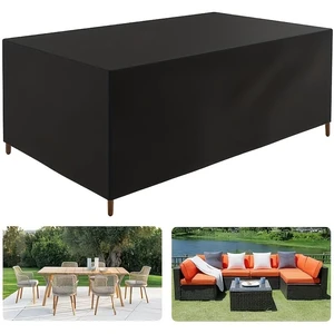 Outdoor Patio Furniture Cover, Waterproof All Weather Rectangular Table Protector, Oxford Fabric UV Dust Wind Resistant Patio Sofa Cover with Drawstring & Buckle Straps Outdoor Patio Furniture Cover, Waterproof All Weather Rectangular Table Protector, Oxford Fabric UV Dust Wind Resistant Patio Sofa Cover with Drawstring & Buckle Straps