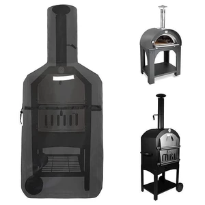 AKEfit Outdoor Pizza Oven Cover with Chimney Opening, Waterproof All Weather Pizza Oven Protector, UV Dust Wind Resistant Oxford Fabric Pizza Oven Cover with Zipper & Drawstring, Black AKEfit Outdoor Pizza Oven Cover with Chimney Opening, Waterproof All Weather Pizza Oven Protector, UV Dust Wind Resistant Oxford Fabric Pizza Oven Cover with Zipper & Drawstring, Black