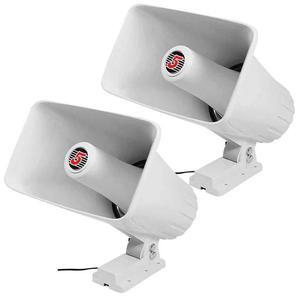 5 Core Indoor Outdoor PA Horn Speaker Pair 8 x 5 Inch Loud PA System 8 Ohm 65W Loud Siren Audio HW 508 WH 2PCS