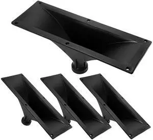 5 Core Heavy Duty 3X7 Inch Directivity Tweeter Exit Horn 4Pcs Throat Lens Easy Twist On/Off Installation - HISE 3X7 4Pcs