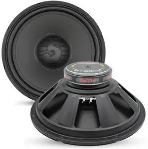 5 Core 15 Inch Woofer 500W Car Audio Subwoofer 4 Ohm Impedance Replacement Deep Bass Sub w 60 Oz Y30 Magnet Poly Cone Rubber Surround for Vehicle Sound System - WF 15 156 PP 4OHM
