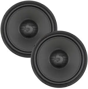 5 Core 15 Inch Woofer 500W Car Audio Subwoofer pair 4 Ohm Impedance Replacement Deep Bass Sub w 60 Oz Y30 Magnet Poly Cone Rubber Surround for Vehicle Sound System - WF 15 156 PP 4OHM 2PCS