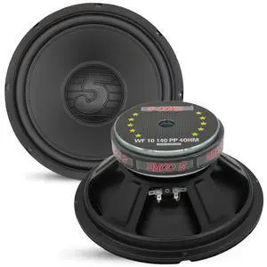 5 Core 10 Inch Woofer 300W Car Audio Subwoofer 4 Ohm Impedance Replacement Deep Bass Sub w 40 Oz Y30 Magnet Poly Cone Rubber Surround for Vehicle Sound System - WF 10 140 PP 4OHM