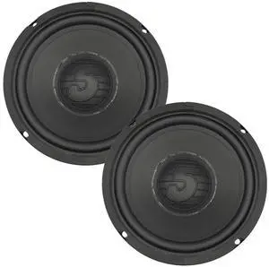 5 Core 6.5 Inch Woofer 100W Car Audio Subwoofer Pair 4 Ohm Impedance Replacement Deep Bass Sub w 20 Oz Y30 Magnet Poly Cone Rubber Surround for Vehicle Sound System - WF 6.5 100 PP 4OHM 2PCS