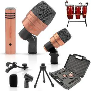 5 Core Conga Mic Cardioid Dynamic XLR Microphone For Kick Drum Snare Tom Instruments W Pencil Condenser Microphono - CONGO 3XP Copperex 5 Core Conga Mic Cardioid Dynamic XLR Microphone For Kick Drum Snare Tom Instruments W Pencil Condenser Microphono - CONGO 3XP Copperex