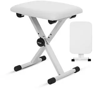 5Core Portable Piano Keyboard Music X-Style Adjustable Padded Stool Chair Seat Bench White DS 02 WH 5Core Portable Piano Keyboard Music X-Style Adjustable Padded Stool Chair Seat Bench White DS 02 WH