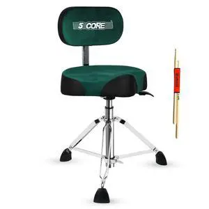 5 Core Drum Throne w Backrest 4" Padded Stool Adjustable 24.5" Drummer Chair w 441Lb Capacity 5 Core Drum Throne w Backrest 4" Padded Stool Adjustable 24.5" Drummer Chair w 441Lb Capacity