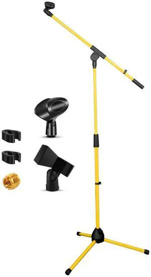 5 Core Tripod Mic Stand Adjustable Holder Floor Microphone Boom Arm - MS 080 YLW 5 Core Tripod Mic Stand Adjustable Holder Floor Microphone Boom Arm - MS 080 YLW