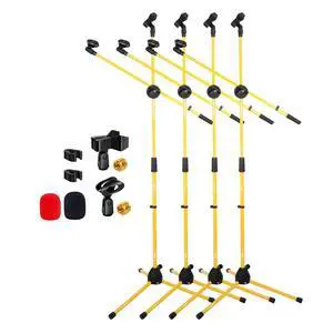 5 Core Microphone Stand Floor 4Pcs Universal Adjustable 63" Tripod Mic Stands w Boom Arm 5 Core Microphone Stand Floor 4Pcs Universal Adjustable 63" Tripod Mic Stands w Boom Arm
