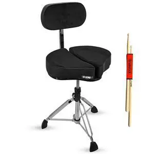 5 Core Drum Throne Padded Guitar Stool Backrest Drummer Seat for Adults & Kids 5 Core Drum Throne Padded Guitar Stool Backrest Drummer Seat for Adults & Kids
