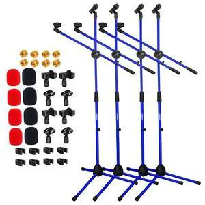 5 Core Mic Stand 4 Pcs Floor Height Adjustable Tripod Microphone Stands w Extending Telescoping Boom Arm 5 Core Mic Stand 4 Pcs Floor Height Adjustable Tripod Microphone Stands w Extending Telescoping Boom Arm