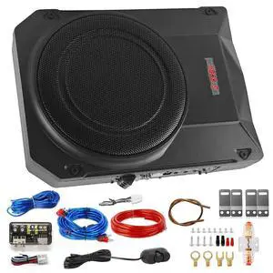 5 Core Inc. 10 inch Slim Under Seat Car Audio Subwoofer 800W Active Powered Under-Seat Built in Amplifier Truck Sub Woofer in Enclosure Box + Wiring Kit & Remote Control BTUBE UNDR ST 150 5 Core Inc. 10 inch Slim Under Seat Car Audio Subwoofer 800W Active Powered Under-Seat Built in Amplifier Truck Sub Woofer in Enclosure Box + Wiring Kit & Remote Control BTUBE UNDR ST 150