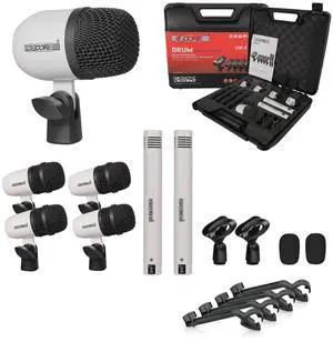 5 Core Drum Microphone Kit 7Pc All Metal Drummer Mics Tom/Snare & Cymbals Wired Instrument Drums Set 5 Core Drum Microphone Kit 7Pc All Metal Drummer Mics Tom/Snare & Cymbals Wired Instrument Drums Set