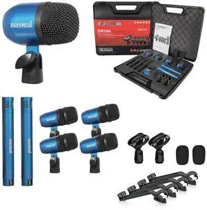 5 Core Drum Microphone Kit 7Pc All Metal Drummer Mics Tom/Snare & Cymbals Wired Instrument Drums Set 5 Core Drum Microphone Kit 7Pc All Metal Drummer Mics Tom/Snare & Cymbals Wired Instrument Drums Set