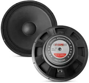 5 Core 15" Subwoofer Speaker - 2000W Peak, 250W RMS, 8 Ohm Pro Audio DJ Subwoofer with Steel Frame & 60oz Magnet 5 Core 15" Subwoofer Speaker - 2000W Peak, 250W RMS, 8 Ohm Pro Audio DJ Subwoofer with Steel Frame & 60oz Magnet