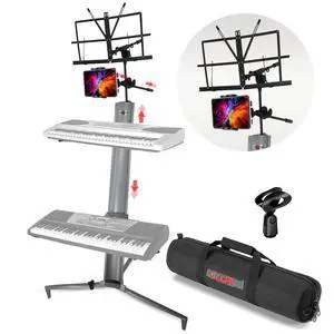 5 Core Keyboard Stand 2 Tier Aluminum Classic Adjustable Electric Piano Sturdy Holder SILVER 5 Core Keyboard Stand 2 Tier Aluminum Classic Adjustable Electric Piano Sturdy Holder SILVER