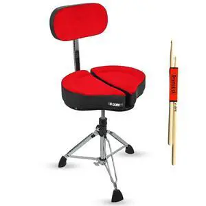 5 Core Drum Throne Padded Guitar Stool Backrest Drummer Seat for Adults & Kids 5 Core Drum Throne Padded Guitar Stool Backrest Drummer Seat for Adults & Kids