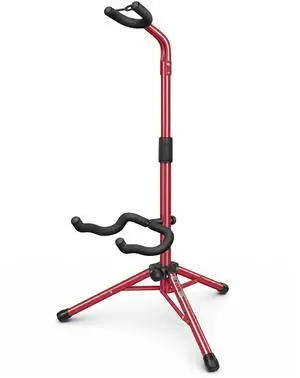 5 Core Guitar Stand Floor Adjustable Heavy Duty w Neck Holder Universal Supports for Acoustic Electric Classic Bass Instrument Folding Portable Red - GSH HD RED 5 Core Guitar Stand Floor Adjustable Heavy Duty w Neck Holder Universal Supports for Acoustic Electric Classic Bass Instrument Folding Portable Red - GSH HD RED