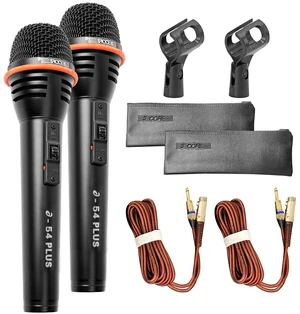 5 Core Microphone 2Pc Dynamic Vocal Handheld Mic Cardioid Singing Karaok Microfono w On Off Switch 5 Core Microphone 2Pc Dynamic Vocal Handheld Mic Cardioid Singing Karaok Microfono w On Off Switch
