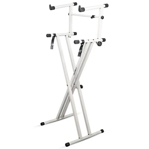 5 CORE Keyboard Stand 2 Tier Doubled X Shape Adjustable Heavy Duty Key Board DJ Controller Stands for Electric Digital Midi Pianos - KS 2X+2T WH 5 CORE Keyboard Stand 2 Tier Doubled X Shape Adjustable Heavy Duty Key Board DJ Controller Stands for Electric Digital Midi Pianos - KS 2X+2T WH