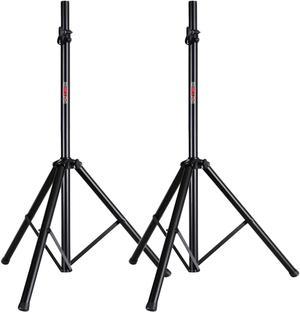 5 Core 2 Pieces PA Speaker Stands Adjustable Height Professional Heavy Duty DJ Tripod with Mounting Bracket, Tie and Carrying Bag, Extend from 41 to 72 inches, Black - Supports 132 lbs SS HD 2PK BLK W