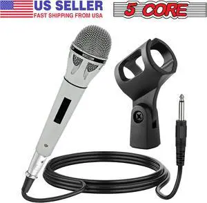 5 Core Microphone XLR Dynamic Mic Karaoke Singing Handheld Microfono Wired Professional Unidirectional 1/4 Plug In Cord Connection for Vocal DJ Music - PM 817 CH