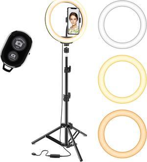 5Core Selfie LED Ring Light 10" with Tripod Stand for YouTube/Tiktok Video Recording RL 10
