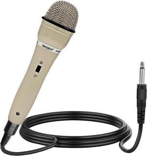 5 Core Microphone XLR Dynamic Mic Karaoke Singing Handheld Microfono Wired Professional Unidirectional 1/4 Plug In Cord Connection for Vocal DJ Music - PM 301