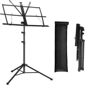 5 Core Music Stand for Sheet Music Folding Portable Stands Light Weight Book Clip Holder Music Accessories And Travel Carry Bag  MUS FLD