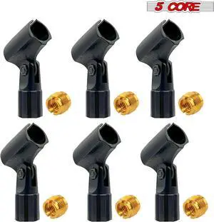 5 Core Microphone Clip Holder 4 Pieces with Screw Adapters 5/8 to 3/8 Inch - MC 08 4PCS