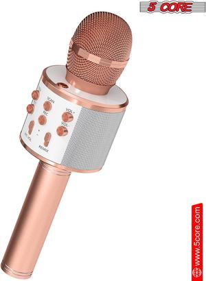 5 Core Inc. Karaoke Microphone Bluetooth Mic Portable Handheld Wireless Singing Machine Cordless Microfonos - WM SPK COPPER