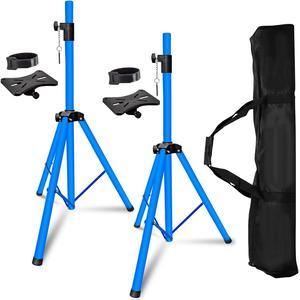 5 Core Speakers Stands 2 Pieces Sky Blue Heavy Duty Height Adjustable Tripod PA Speaker Stand SS HD 2 PK SKY BLU BAG