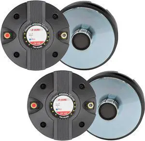 5 CORE Horn Speaker Tweeter Compression Driver 1.75 Inch Titanium Voice Coil 220W Peak 8 Ohm 110 Watts RMS Loud 105dB 18 Oz 110mm Magnet- Screw-on Throat 18TPI - CD 110 2Pcs