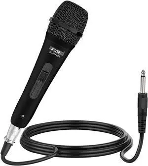 5 Core Microphone XLR Dynamic Mic Karaoke Singing Handheld Microfono Wired Professional Unidirectional 1/4 Plug In Cord Connection for Vocal DJ Music - PM-222