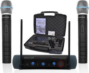 5 Core Professional Wireless Microphone VHF Fixed Frequency Microfono Inalambrico 200FT Range 2 Handheld Mics WM 5CPGVX