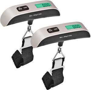 5 Core 2 Pcs Luggage Scale 110lbs Capacity Digital Travel Weight Scale  Hanging Baggage Weighing Machine