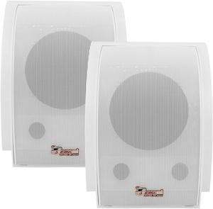 5 Core Wall Speaker 80W Max Power Indoor Outdoor Speakers White High Performance All Weather Wall Mount WS-11 5 2PCS