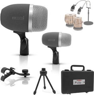 5 Core Tabla Mic High Sensitivity Snare Tom Instrument Microphone with Dynamic Moving Coil Uni-Directional Pick Up Pattern Swivel Mount Durable Steel Mesh Grille - TABLA MIC 2XP