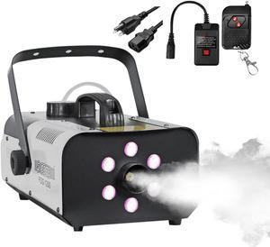5 Core Fog Smoke Machine 1200W Low Lying Indoor Outdoor 1L Fog Maker with LED Lights
